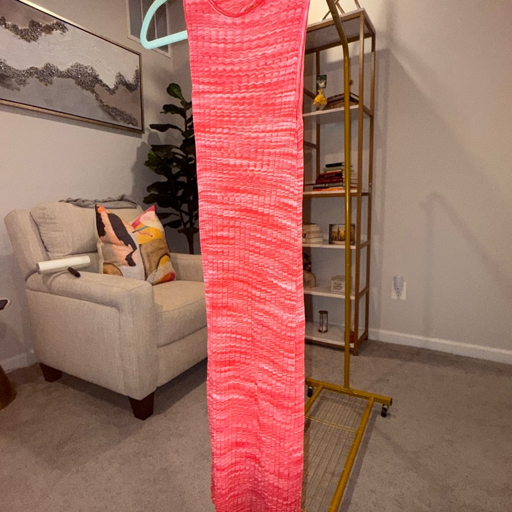 Vibrant Pink Sleeveless Maxi Dress